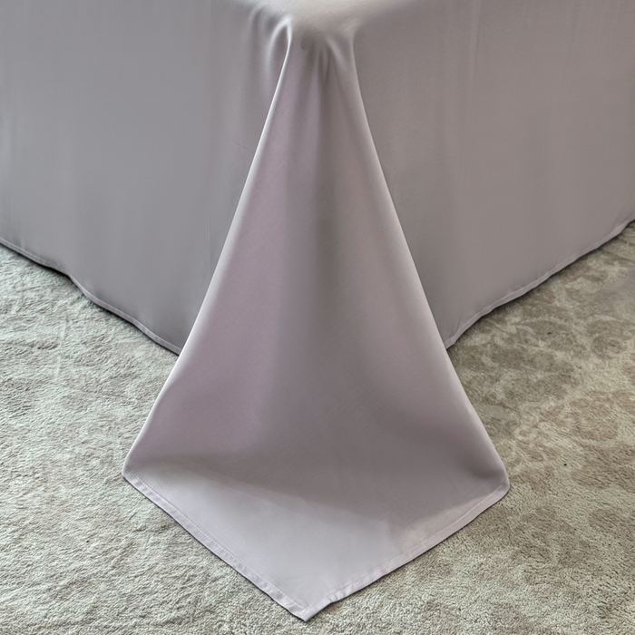 91家纺网 家纺一手货源 找家纺 洺兰家居 2025春夏新款100支莱赛尔天丝贡缎数码印花麻绳款四件套高端礼盒 蝶恋花紫