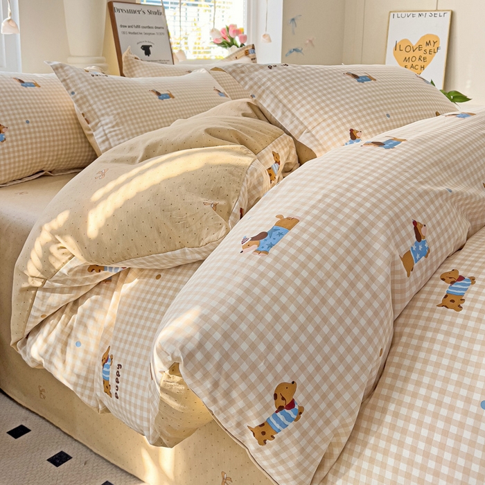 91家纺网 家纺一手货源 找家纺 （总）依庭 2025新款全棉印花花卉款四件套单品系列-单被套