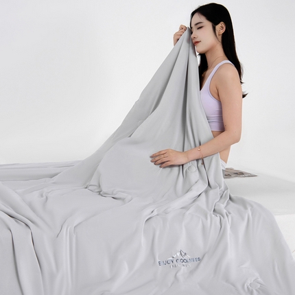 亿莱鑫 2025新款A类雪山丝凉感丝夏凉被夏凉被 空调被 被子夏被 月光灰