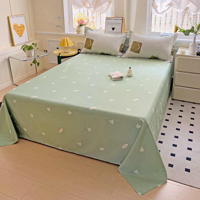 91家纺网 家纺一手货源 找家纺 依庭 2025新款全棉印花花卉款四件套单品系列-单床单 星烁-B版