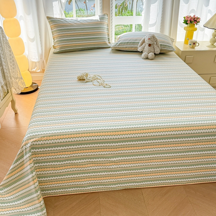 91家纺网 家纺一手货源 找家纺 吉象家纺 2025新款老粗布三件套-床单款 拿坡里