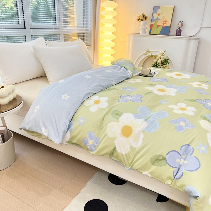 91家纺网 家纺一手货源 找家纺 依庭 2025新款全棉印花花卉款四件套单品系列-单被套 雅秀