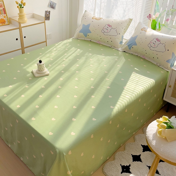 91家纺网 家纺一手货源 找家纺 依庭 2025新款全棉印花花卉款四件套单品系列-单床单 幸运星