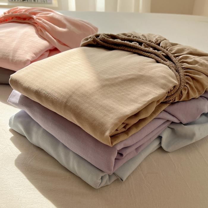 91家纺网 家纺一手货源 找家纺 蜜宿 2025新款A类全棉人字纹床笠（加高） 组合图