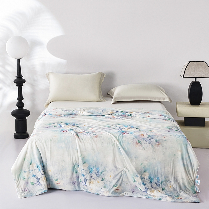 91家纺网 家纺一手货源 找家纺 好老表被业 2025新款亲肤舒适3D印花凉感丝夏被夏凉被空调被 索菲亚