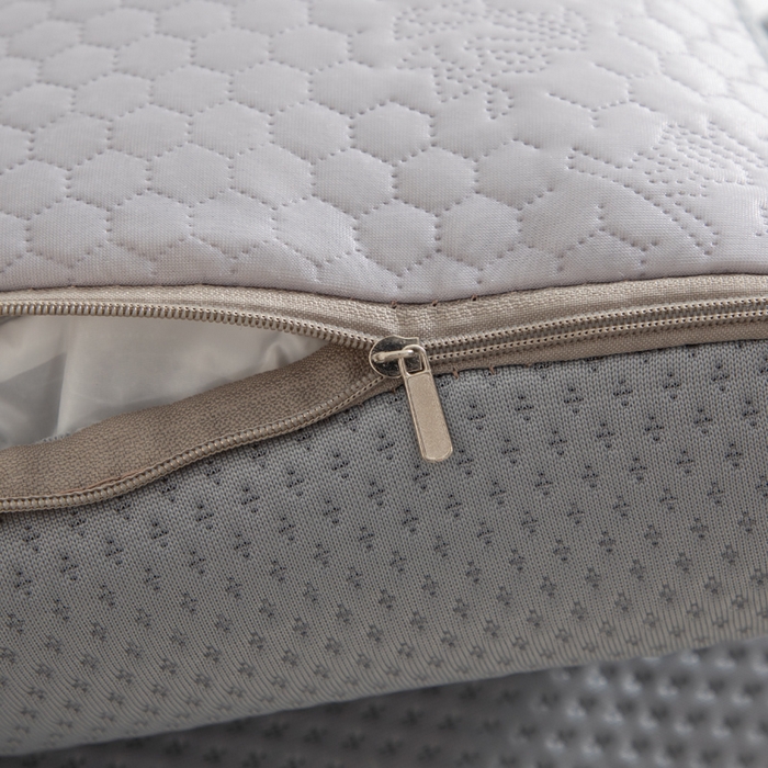 91家纺网 家纺一手货源 找家纺 织布人 2025新款荞麦枕夏季凉感豆豆枕茶叶枕夏凉荞麦枕学生成人家用硬枕 凉豆豆款-四面灰色茶香枕