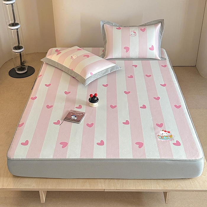 91家纺网 家纺一手货源 找家纺 （总）Sweet dreams甜梦 2025新款母婴级7A抗菌养生冰藤席席子凉席-影棚2床笠款