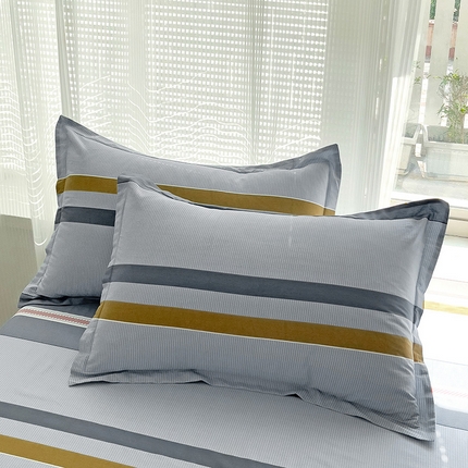 91家纺网 家纺一手货源 找家纺 （总）依庭 2025新款全棉印花花卉款四件套单品系列-单枕套