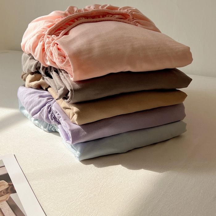 91家纺网 家纺一手货源 找家纺 （总）蜜宿 2025新款A类全棉人字纹床笠（加高）