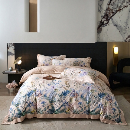 91家纺网 家纺一手货源 找家纺 （总）宏羽纺家纺 2025年高支高密大版数码印花春夏新品