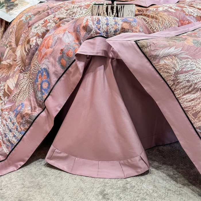 91家纺网 家纺一手货源 找家纺 宏羽纺家纺 2025年高支高密大版数码印花春夏新品 秘境-香芋