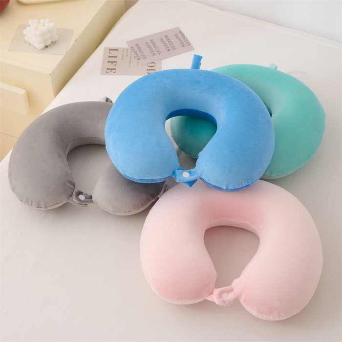 91家纺网 家纺一手货源 找家纺 大熊枕芯 2025新款u型记忆棉枕枕头枕芯 u型记忆枕-粉30*30*10cm