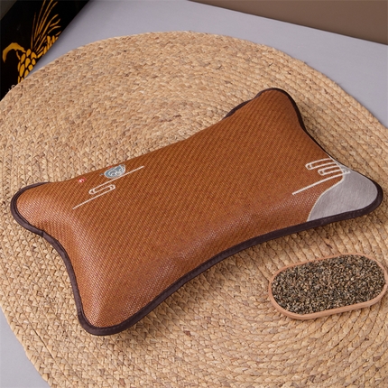 织布人 2025新款荞麦枕夏季凉感科技布PE藤枕夏凉枕头成人家用防出汗枕头 夏凉麻藤枕-别野【荞麦枕】