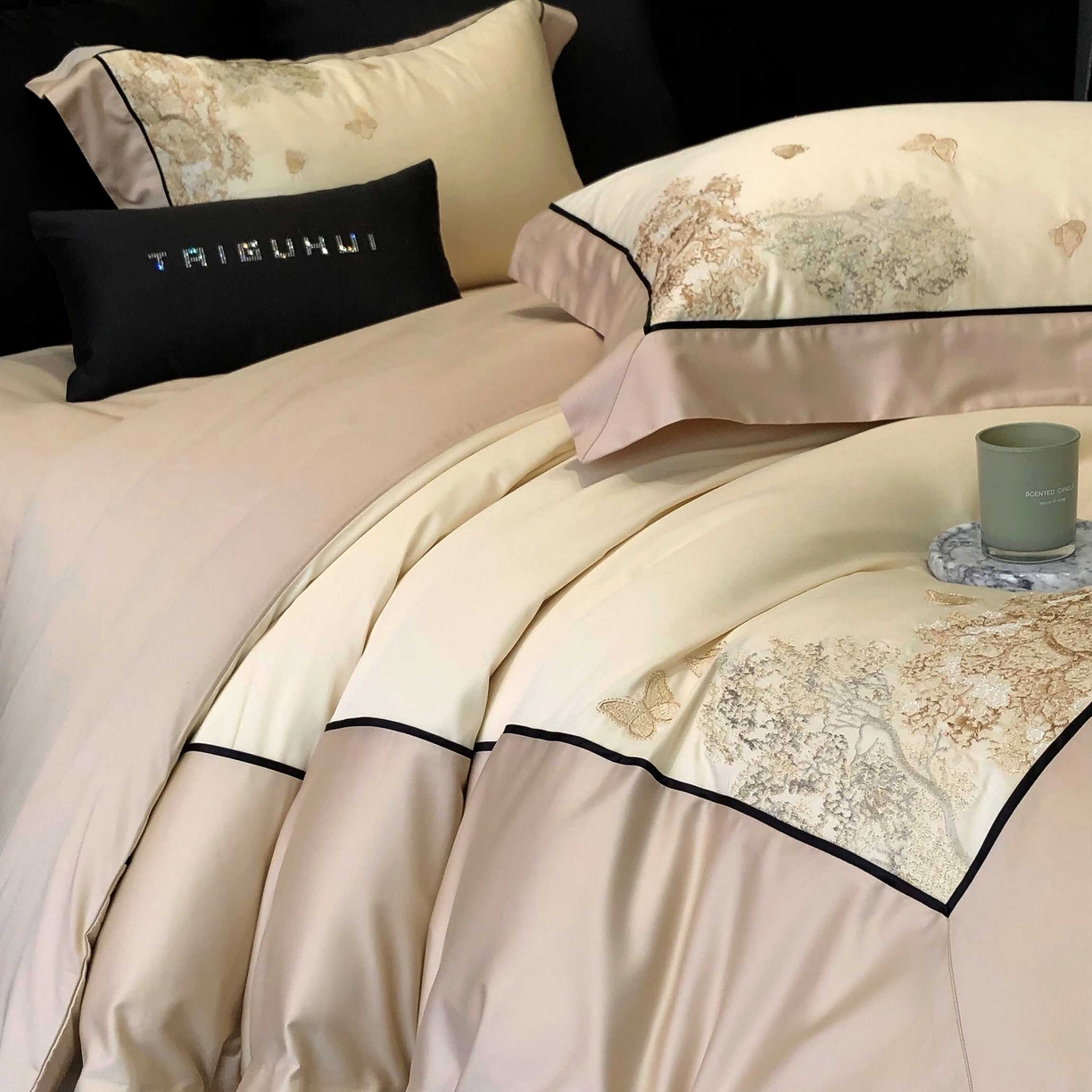 91家纺网 家纺一手货源 找家纺 （总）太古汇家居 2025年长绒棉高定绣花四件套-“春日来信”系列