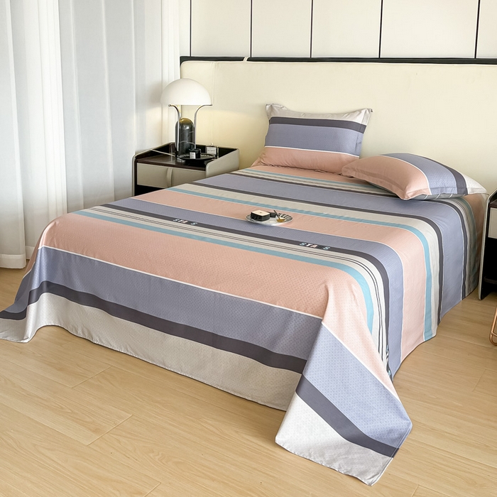 91家纺网 家纺一手货源 找家纺 依庭 2025新款全棉印花花卉款四件套单品系列-单床单 星空-玉