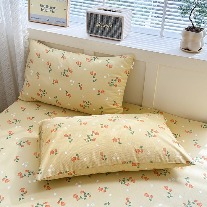 91家纺网 家纺一手货源 找家纺 吉象家纺 2025新款老粗布三件套-床单款 繁花