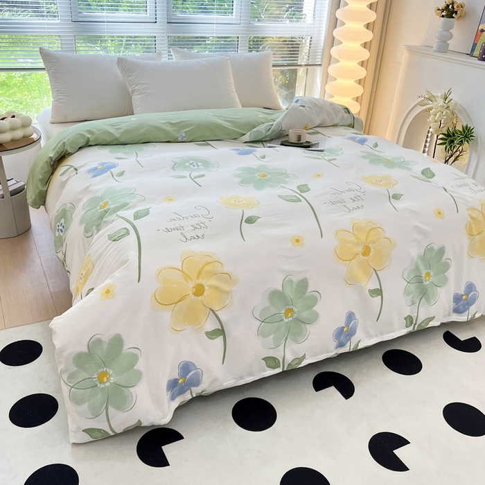 91家纺网 家纺一手货源 找家纺 依庭 2025新款全棉印花花卉款四件套单品系列-单被套 惊鸿仙子