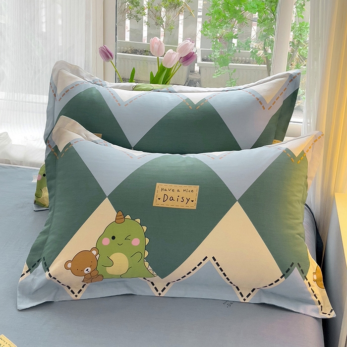 91家纺网 家纺一手货源 找家纺 依庭 2025新款全棉印花花卉款四件套单品系列-单枕套 淘淘龙