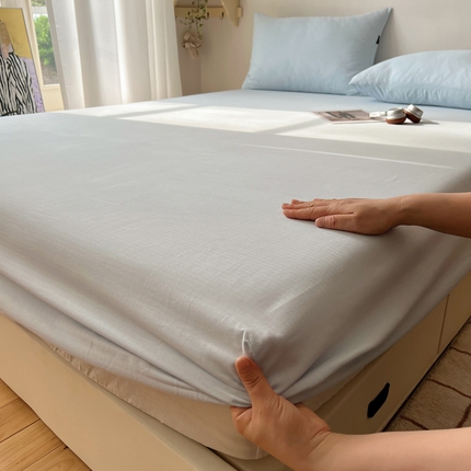 蜜宿 2025新款A类全棉人字纹床笠（加高） 床笠：樱兰