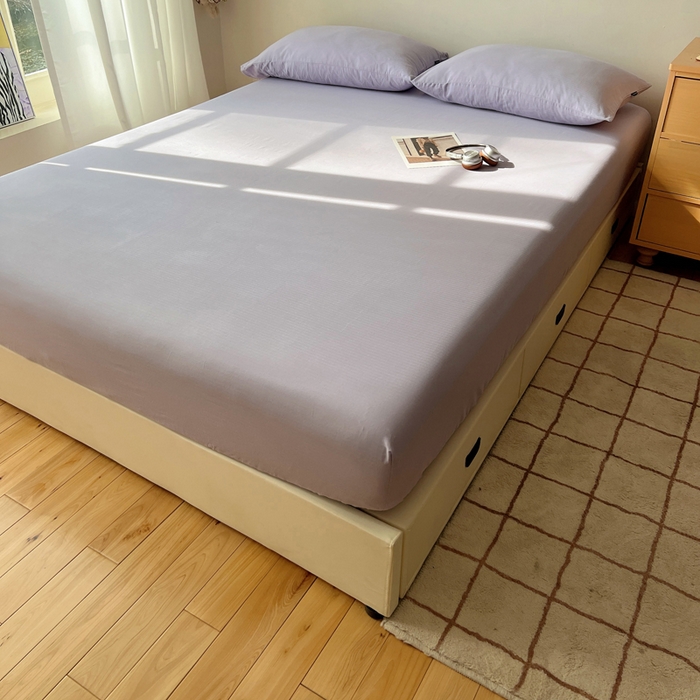 91家纺网 家纺一手货源 找家纺 （总）蜜宿 2025新款A类全棉人字纹床笠（加高）