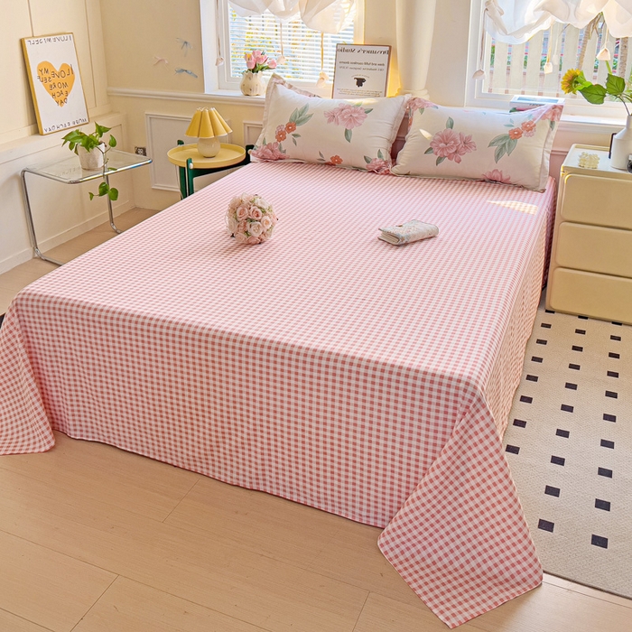 91家纺网 家纺一手货源 找家纺 依庭 2025新款全棉印花花卉款四件套单品系列-单床单 抒情花季