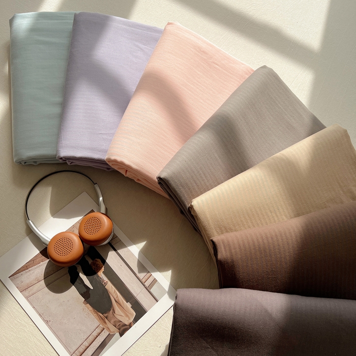 91家纺网 家纺一手货源 找家纺 蜜宿 2025新款A类全棉人字纹床单 组合图