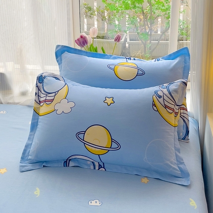 依庭 2025新款全棉印花花卉款四件套单品系列-单枕套 探索星球