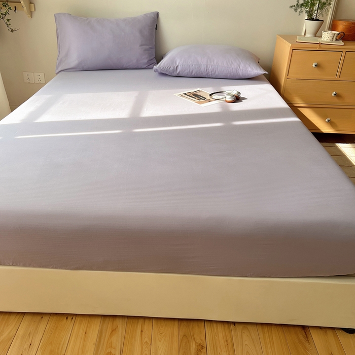 91家纺网 家纺一手货源 找家纺 （总）蜜宿 2025新款A类全棉人字纹床笠（加高）