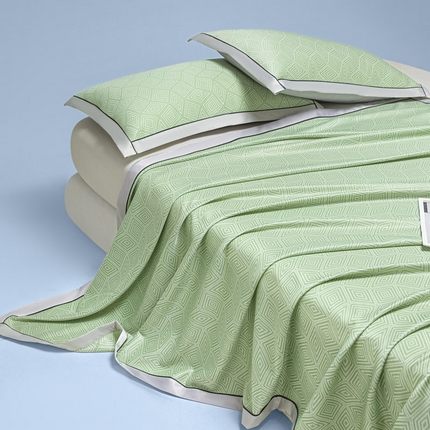 91家纺网 家纺一手货源 找家纺 （总）可恩欣 2025新款外贸PE提花凉感毯（含凉感检测）