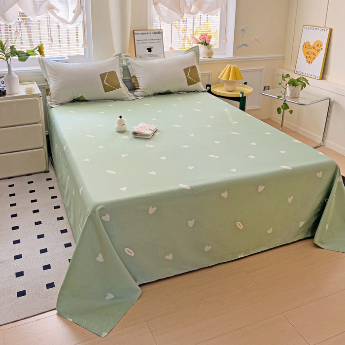 91家纺网 家纺一手货源 找家纺 依庭 2025新款全棉印花花卉款四件套单品系列-单床单 星烁-B版