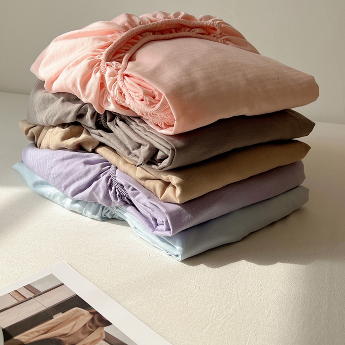 91家纺网 家纺一手货源 找家纺 蜜宿 2025新款A类全棉人字纹床笠（加高） 组合图