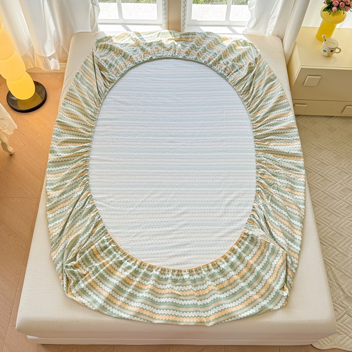 91家纺网 家纺一手货源 找家纺 2025新款老粗布三件套-床笠款 拿坡里