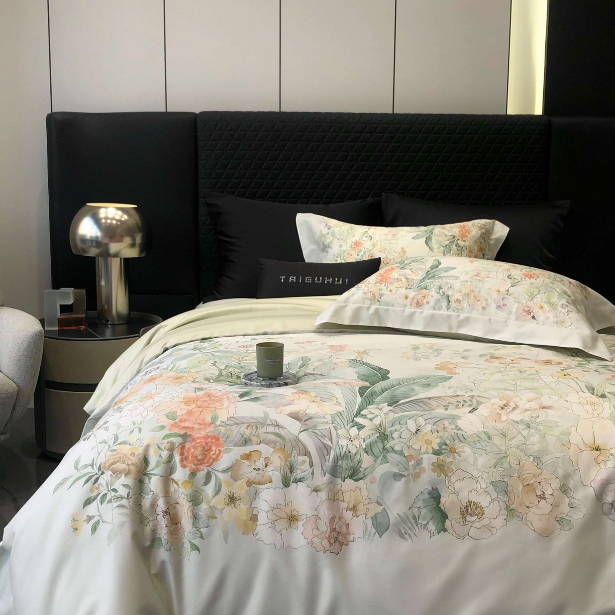 91家纺网 家纺一手货源 找家纺 （总）2025新款高支高密长绒棉大版数码印花双拼系列四件套【券后不低于388】