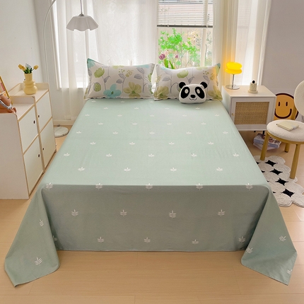 91家纺网 家纺一手货源 找家纺 （总）依庭 2025新款全棉印花花卉款四件套单品系列-单床单