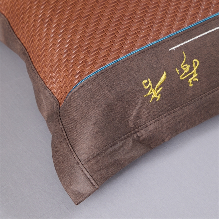 91家纺网 家纺一手货源 找家纺 织布人 2025新款荞麦枕夏季凉感科技布PE藤枕夏凉枕头成人家用防出汗枕头 夏凉科技布PE藤枕-咖色【茶香枕】 