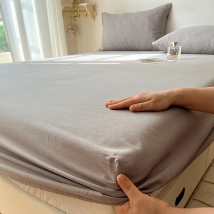 91家纺网 家纺一手货源 找家纺 （总）蜜宿 2025新款A类全棉人字纹床笠（加高）