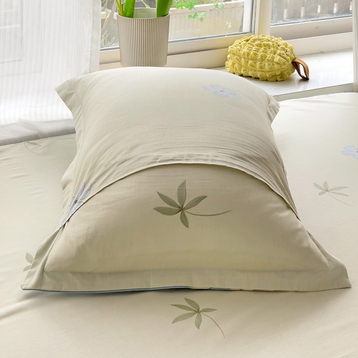 91家纺网 家纺一手货源 找家纺 依庭 2025新款全棉印花花卉款四件套单品系列-单枕套 雅韵花香