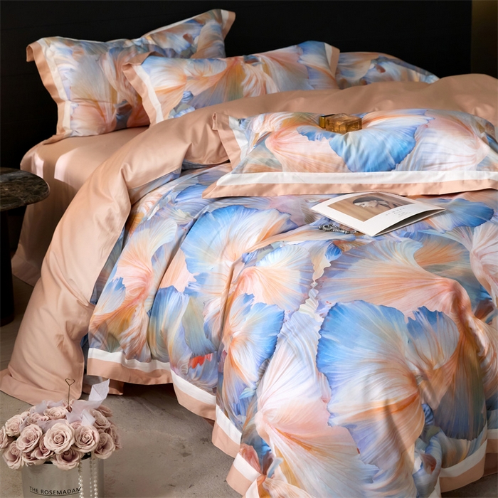 91家纺网 家纺一手货源 找家纺 宏羽纺家纺 2025年高支高密大版数码印花春夏新品 涟漪