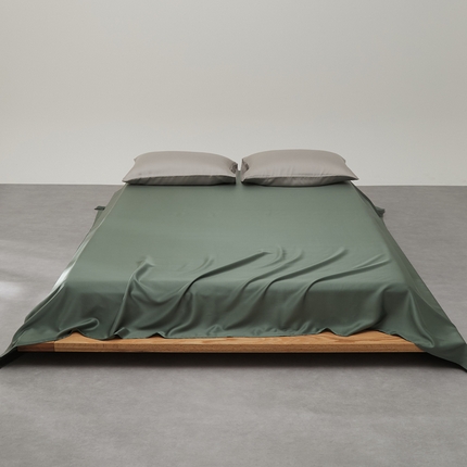 禧缘家纺（原梦想家） 2025新款60天丝简约舒适纯色单品系列-单床单 橄榄绿
