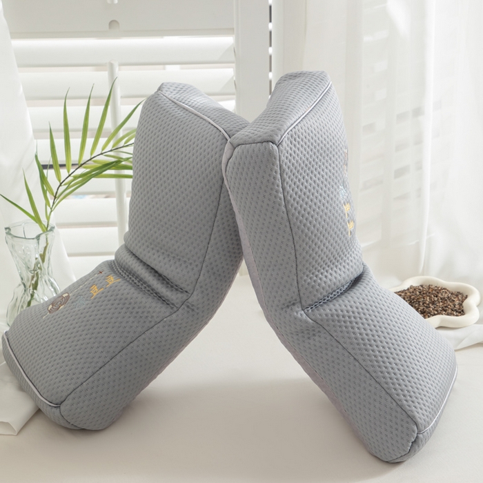 91家纺网 家纺一手货源 找家纺 织布人 2025新款荞麦枕夏季凉感豆豆枕茶叶枕夏凉荞麦枕学生成人家用硬枕 凉豆豆款-四面灰色茶香枕