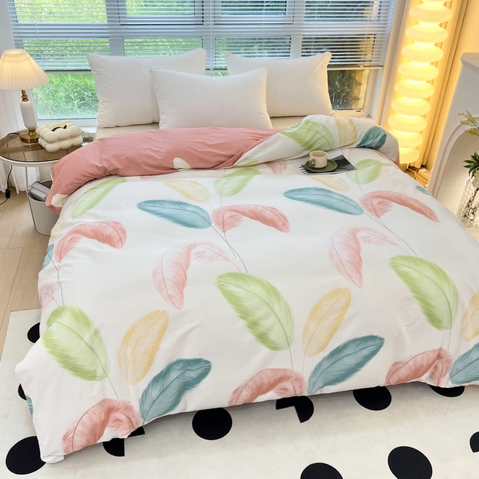 91家纺网 家纺一手货源 找家纺 依庭 2025新款全棉印花花卉款四件套单品系列-单被套 卡西娅