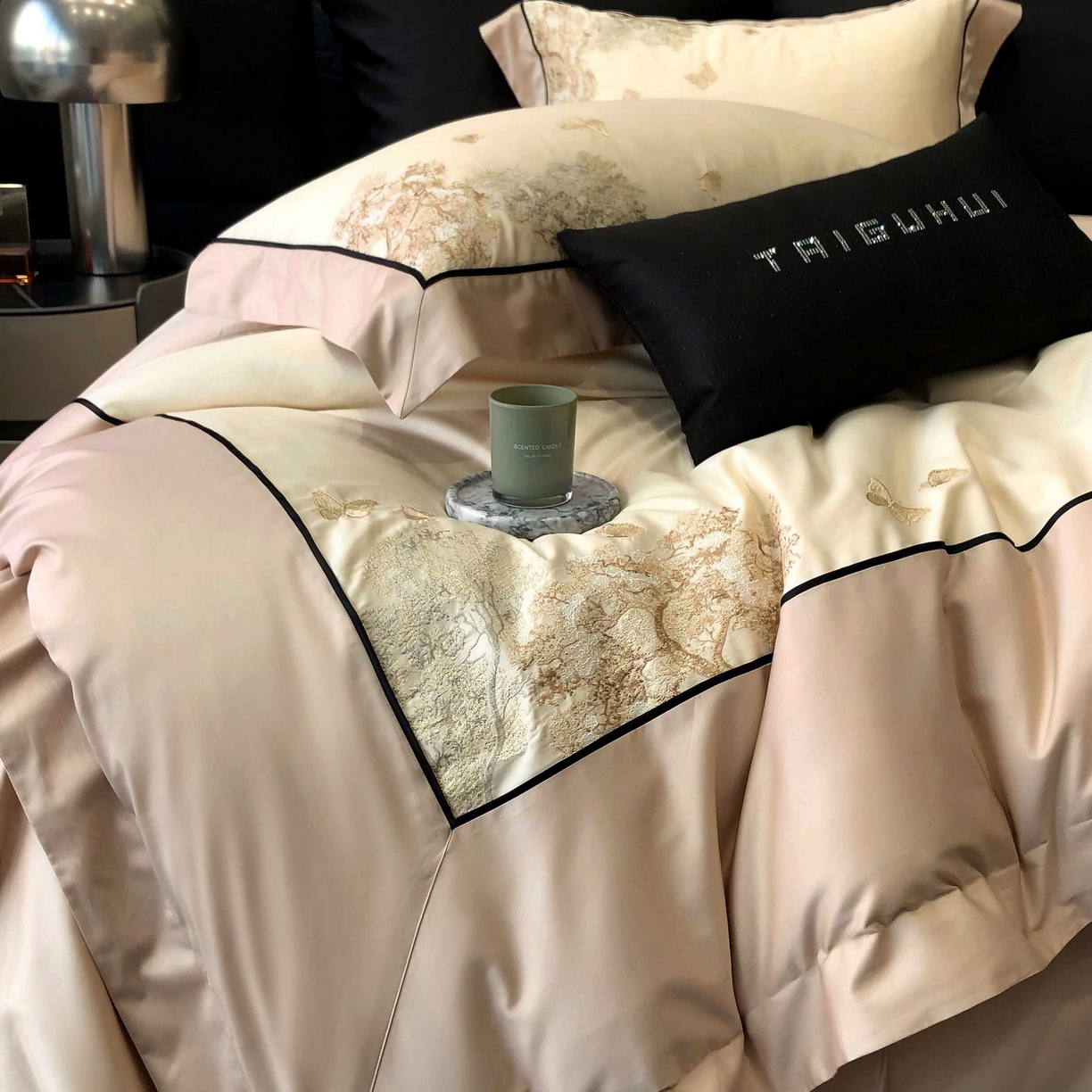 91家纺网 家纺一手货源 找家纺 （总）太古汇家居 2025年长绒棉高定绣花四件套-“春日来信”系列