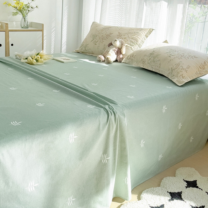 91家纺网 家纺一手货源 找家纺 依庭 2025新款全棉印花花卉款四件套单品系列-单床单 仙草