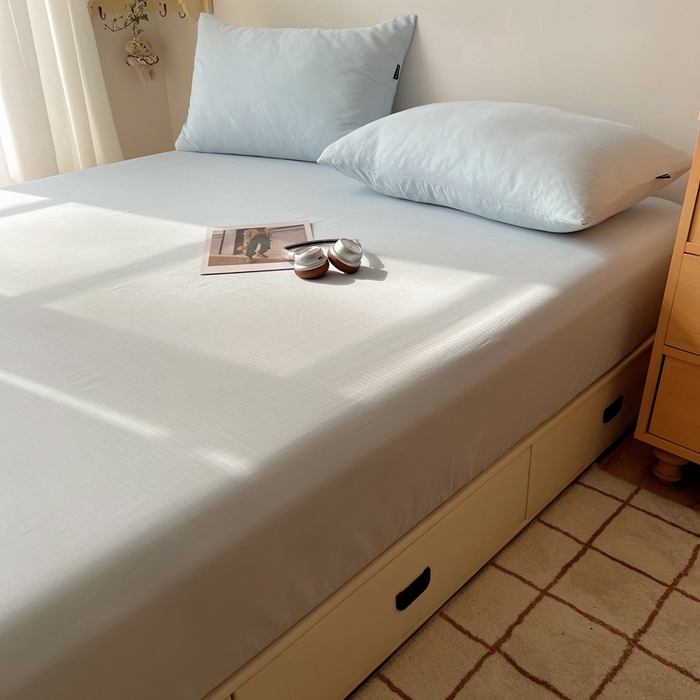 91家纺网 家纺一手货源 找家纺 蜜宿 2025新款A类全棉人字纹床笠（加高） 床笠：樱兰