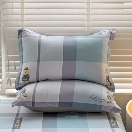 91家纺网 家纺一手货源 找家纺 （总）依庭 2025新款全棉印花花卉款四件套单品系列-单枕套