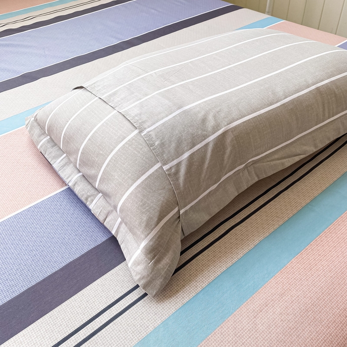 91家纺网 家纺一手货源 找家纺 依庭 2025新款全棉印花花卉款四件套单品系列-单枕套 星空-玉