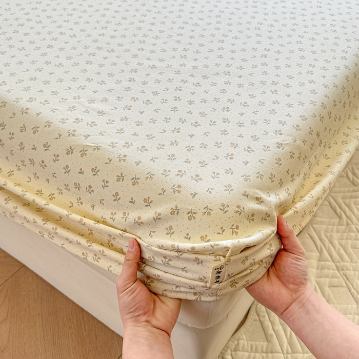 91家纺网 家纺一手货源 找家纺 2025新款老粗布三件套-床笠款 星语