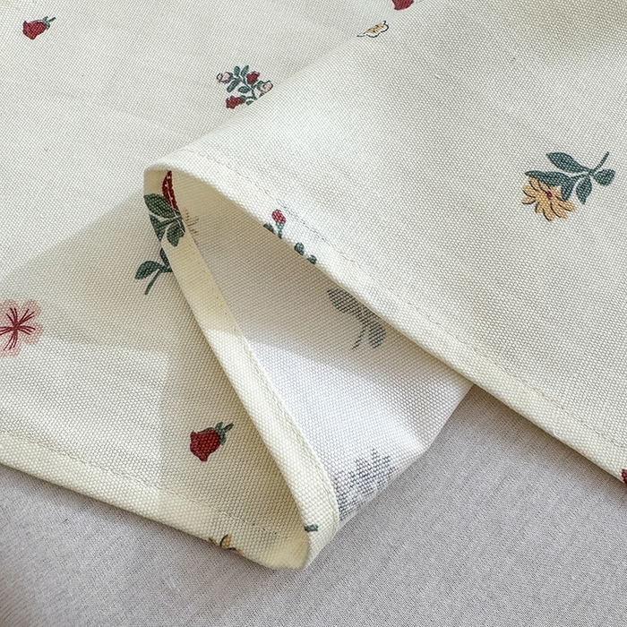 91家纺网 家纺一手货源 找家纺 吉象家纺 2025新款老粗布三件套-床单款 花园兔