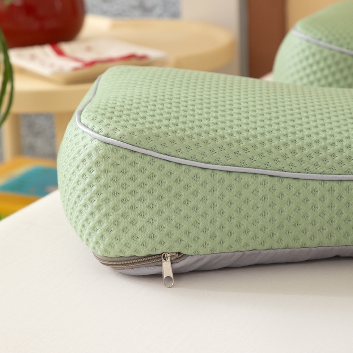 91家纺网 家纺一手货源 找家纺 织布人 2025新款荞麦枕夏季凉感豆豆枕茶叶枕夏凉荞麦枕学生成人家用硬枕 夏凉豆豆护颈椎款-立体蝴蝶绿荞麦枕