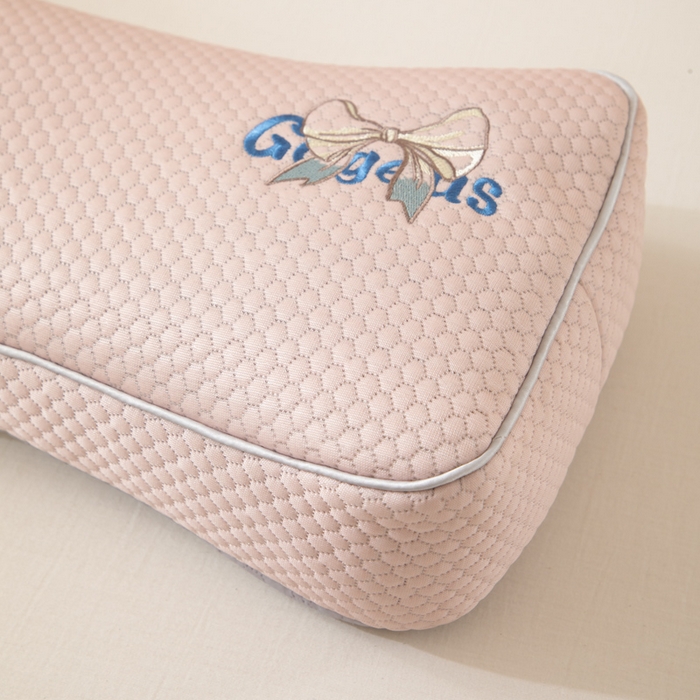 91家纺网 家纺一手货源 找家纺 织布人 2025新款荞麦枕夏季凉感豆豆枕茶叶枕夏凉荞麦枕学生成人家用硬枕 夏凉豆豆护颈椎款-立体蝴蝶粉荞麦枕